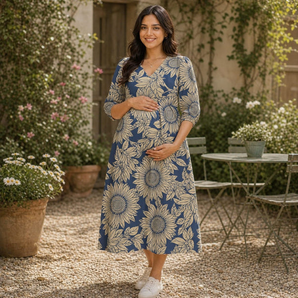 Elegant Printed Maternity Dresses