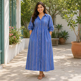 Blue Striped Maternity Wear Collection