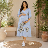 Blue Blossom Stripe Maternity & Feeding Wear Collection