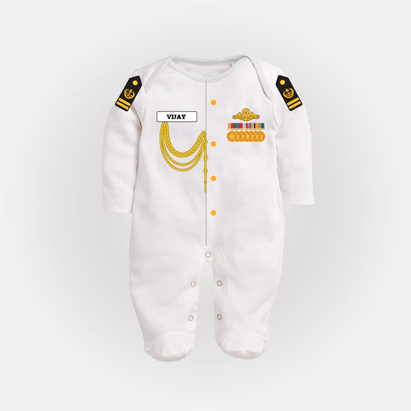 Custom Future Naval Officer Sleep Suit | Personalized Sleep Suit for Your Little Sailor