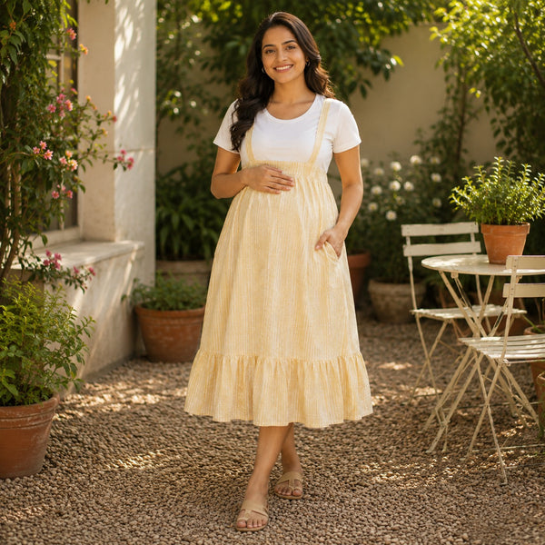 Butter Yellow Maternity Dress Collection