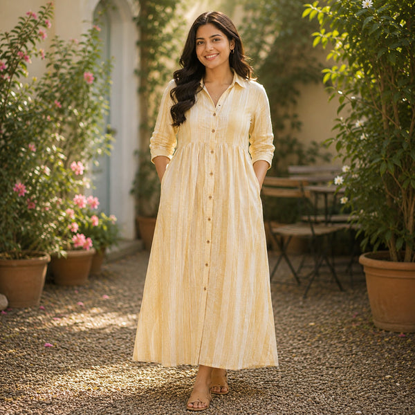 Butter Yellow Maternity Dress Collection