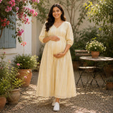 Butter Yellow Maternity Dress Collection