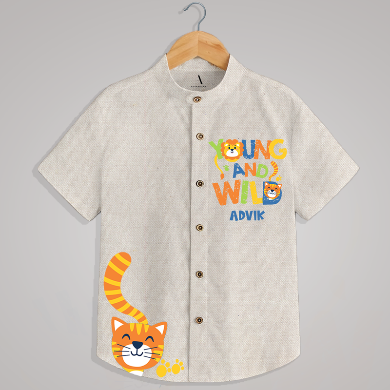 "Young and wild" - Quirky Casual shirt with customised name