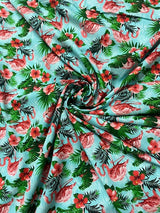 Tropical Print Maternity Dress – Flutter Sleeve Comfort for Moms-to-Be