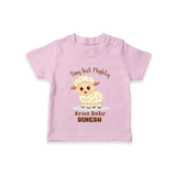 Tiny But Mighty Aries Baby T-Shirt | Personalized Aries T-Shirt for Your Little One - BABY PINK - 0-5 Months Old (Chest 17")