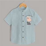 My First World Might Be a Command Aries Shirt | Personalized Aries Shirt for Your Little Leader - ARCTIC BLUE - 0 - 6 Months Old (Chest 23")