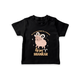 My First World Might Be a Command Aries T-Shirt | Personalized Aries T-Shirt for Your Little Leader - BLACK - 0-5 Months Old (Chest 17")