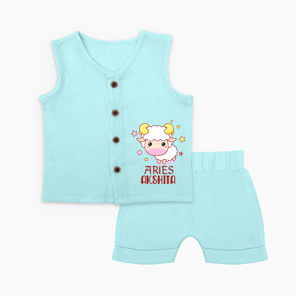 Aries Baby Jabla Set | Custom Jabla Set for Aries Babies - BABY BLUE - 0 - 3 Months Old (Chest 9.8")