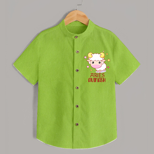 Aries Baby Shirt | Custom Shirt for Aries Babies - LIME GREEN - 0 - 6 Months Old (Chest 23")