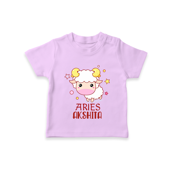 Aries Baby T-Shirt | Custom T-Shirt for Aries Babies - LILAC - 0-5 Months Old (Chest 17")