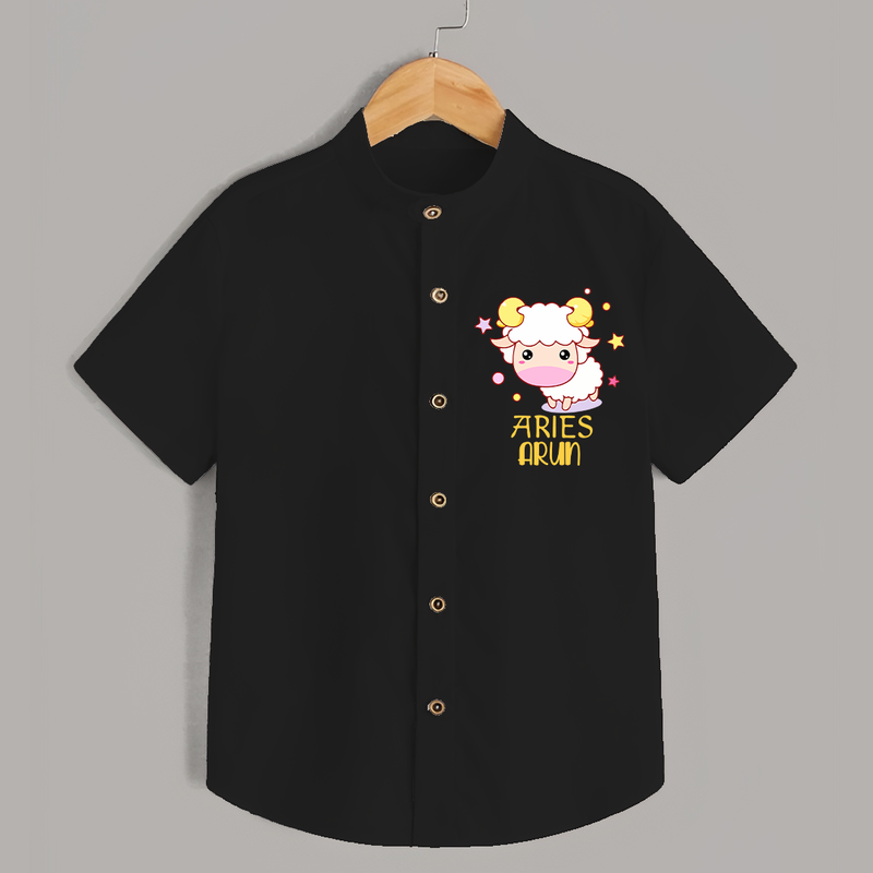 Aries Baby Shirt | Custom Shirt for Aries Babies - BLACK - 0 - 6 Months Old (Chest 23")