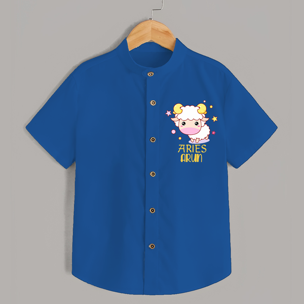 Aries Baby Shirt | Custom Shirt for Aries Babies - COBALT BLUE - 0 - 6 Months Old (Chest 23")