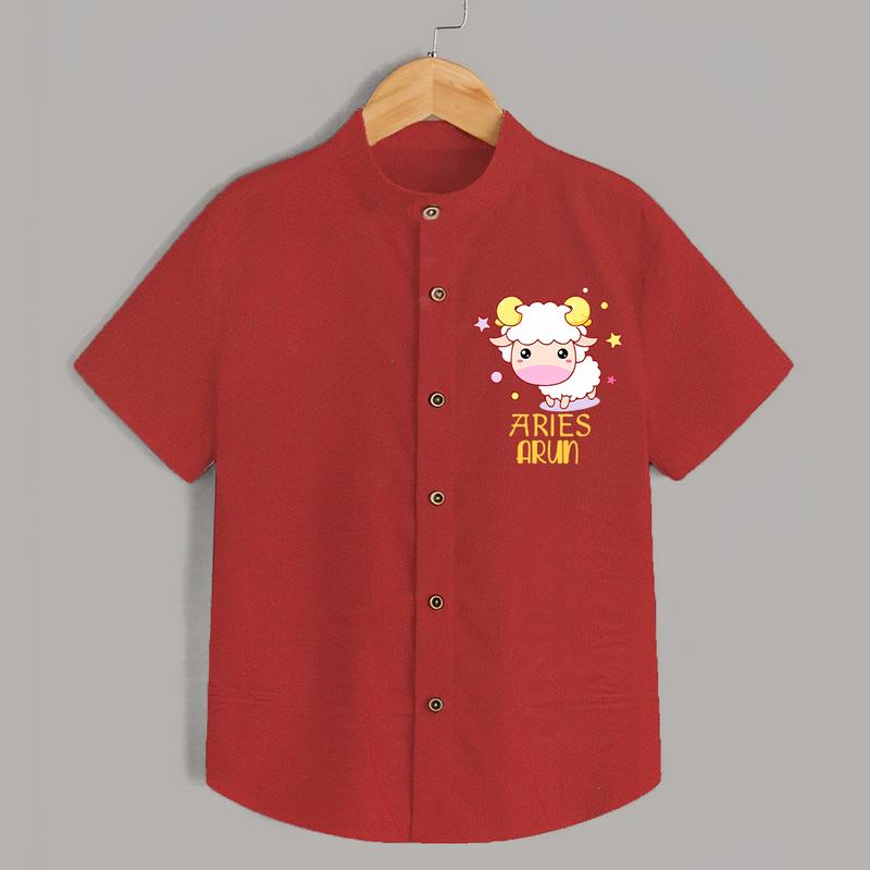 Aries Baby Shirt | Custom Shirt for Aries Babies - RED - 0 - 6 Months Old (Chest 23")
