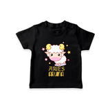 Aries Baby T-Shirt | Custom T-Shirt for Aries Babies - BLACK - 0-5 Months Old (Chest 17")
