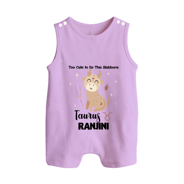 Too Cute To Be This Stubborn Taurus Romper Suit / Sleeveless Romper | Personalized Taurus Romper Suit / Sleeveless Romper for Your Little Stubborn Star - LILAC - 0 - 5 Months Old (Chest 18")