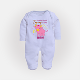 Snacks, Naps and Taurus Vibes Sleepsuit / Full Sleeve Bodysuit | Custom Taurus Sleepsuit / Full Sleeve Bodysuit for Your Cozy Baby - BABY BLUE - New Born (Chest 7.5")
