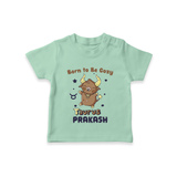 Born To Be Cozy Taurus T-Shirt | Personalized T-Shirt for Your Cozy Taurus Baby - MINT GREEN - 0-5 Months Old (Chest 17")