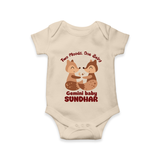 Two Moods, One Baby Gemini Romper / Onesie | Custom Gemini Baby Romper / Onesie for Your Little Dual Personality - IVORY - New Born (Chest 14")