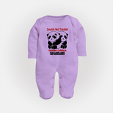 Double The Trouble Gemini Edition Sleepsuit / Full Sleeve Bodysuit | Personalized Gemini Sleepsuit / Full Sleeve Bodysuit for Your Little Trouble Maker - LILAC - New Born (Chest 7.5")