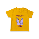 Born With A Built-In Chat Mode Gemini T-Shirt | Custom Gemini T-Shirt for Your Little Talker - CHROME YELLOW - 0-5 Months Old (Chest 17")
