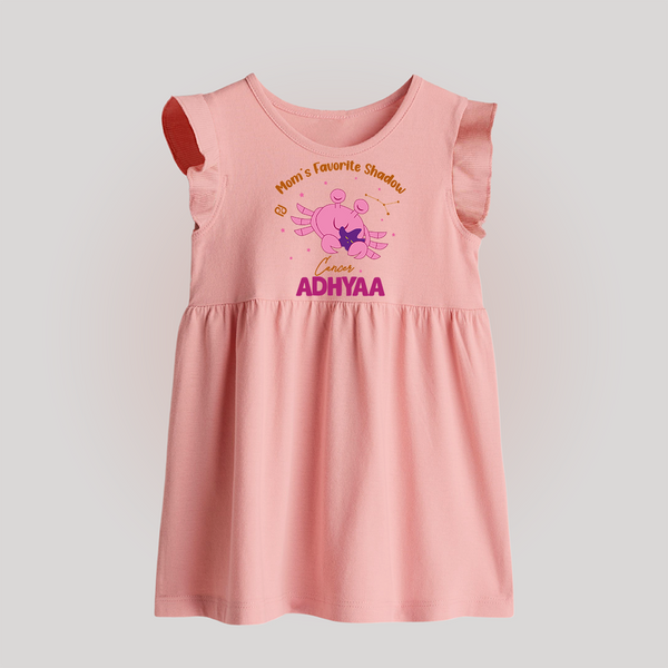 Mom's Favorite Shadow Cancer Baby Frock | Personalized Cancer Baby Frock for Your Little Shadow - BABY PINK - 0 - 3 Months Old (Chest 17")