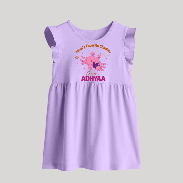 Mom's Favorite Shadow Cancer Baby Frock | Personalized Cancer Baby Frock for Your Little Shadow - LILAC - 0 - 3 Months Old (Chest 17")