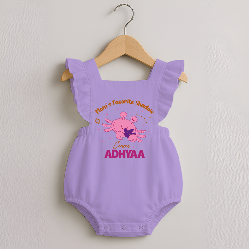 Mom's Favorite Shadow Cancer Romper Frock | Personalized Cancer Baby Romper Frock for Your Little Shadow - LILAC - 0 - 3 Months Old (Chest 19")