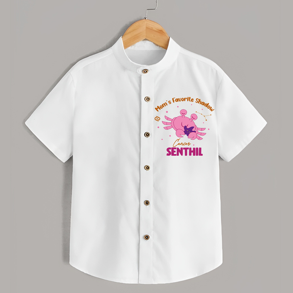Mom's Favorite Shadow Cancer Shirt | Personalized Cancer Baby Shirt for Your Little Shadow - WHITE - 0 - 6 Months Old (Chest 23")