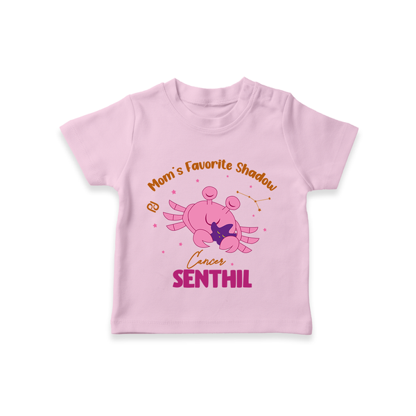 Mom's Favorite Shadow Cancer T-Shirt | Personalized Cancer Baby T-Shirt for Your Little Shadow - BABY PINK - 0-5 Months Old (Chest 17")