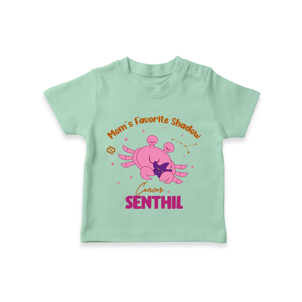 Mom's Favorite Shadow Cancer T-Shirt | Personalized Cancer Baby T-Shirt for Your Little Shadow - MINT GREEN - 0-5 Months Old (Chest 17")