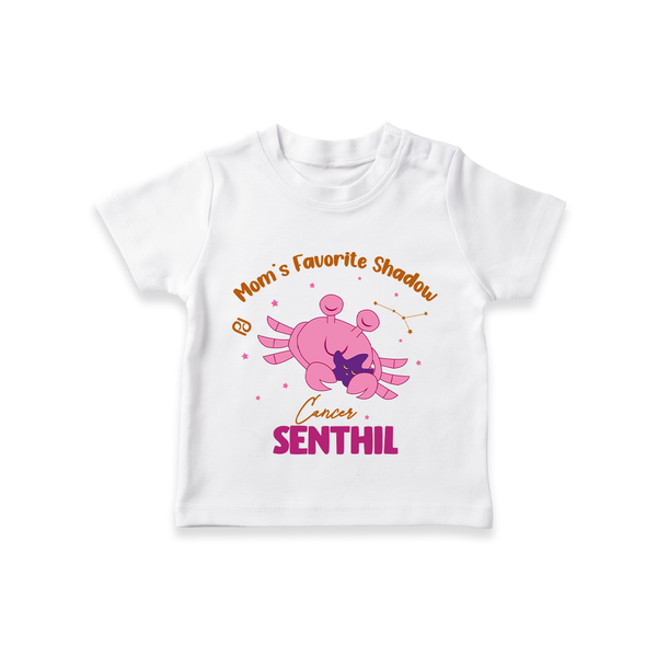 Mom's Favorite Shadow Cancer T-Shirt | Personalized Cancer Baby T-Shirt for Your Little Shadow - WHITE - 0-5 Months Old (Chest 17")