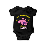 Mom's Favorite Shadow Cancer Romper / Onesie | Personalized Cancer Baby Romper / Onesie for Your Little Shadow - BLACK - New Born (Chest 14")