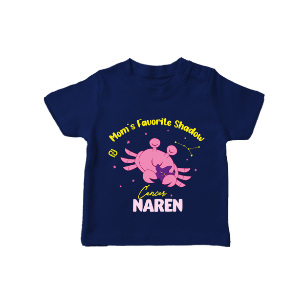 Mom's Favorite Shadow Cancer T-Shirt | Personalized Cancer Baby T-Shirt for Your Little Shadow - NAVY BLUE - 0-5 Months Old (Chest 17")