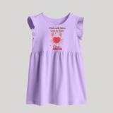 Made With Extra Love And Tears Cancer Baby Frock | Custom Cancer Baby Frock for Your Little One - LILAC - 0 - 3 Months Old (Chest 17")