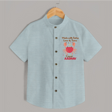 Made With Extra Love And Tears Cancer Shirt | Custom Cancer Shirt for Your Little One - ARCTIC BLUE - 0 - 6 Months Old (Chest 23")