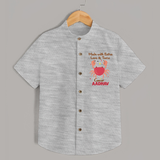 Made With Extra Love And Tears Cancer Shirt | Custom Cancer Shirt for Your Little One - GREY - 0 - 6 Months Old (Chest 23")