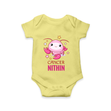 Cancer Baby Romper / Onesie | Custom Romper / Onesie for Your Little Cancer Baby - PASTEL YELLOW - New Born (Chest 14")