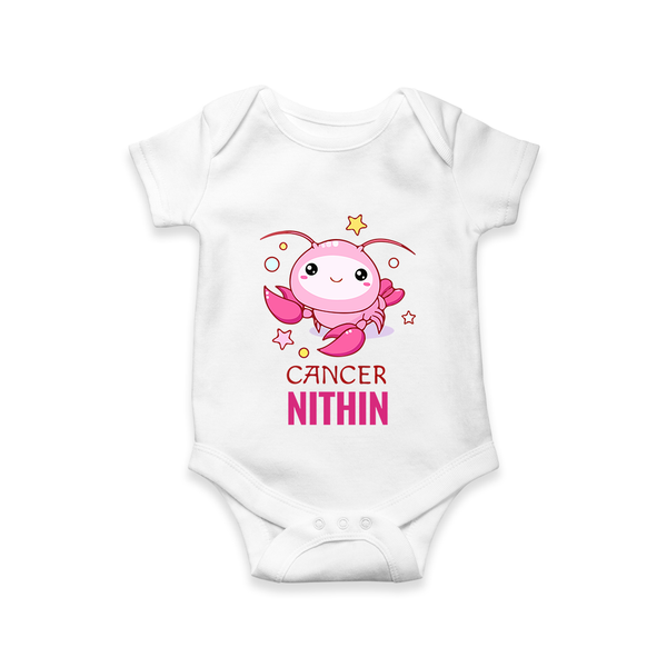 Cancer Baby Romper / Onesie | Custom Romper / Onesie for Your Little Cancer Baby - WHITE - New Born (Chest 14")
