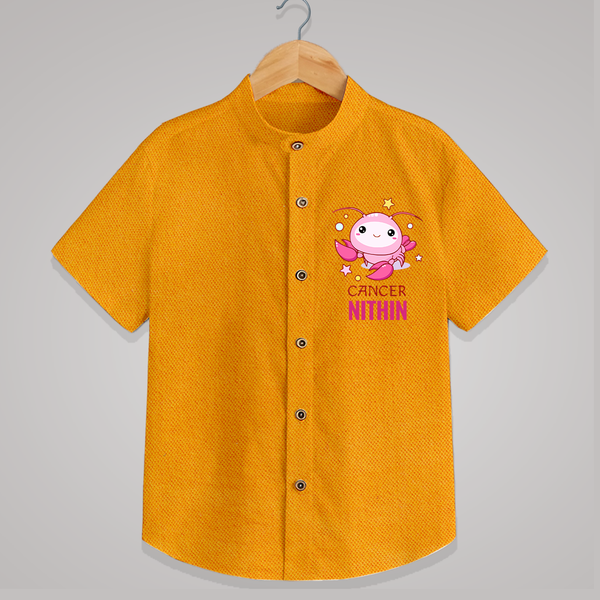 Cancer Baby Shirt | Custom Shirt for Your Little Cancer Baby - CHROME YELLOW - 0 - 6 Months Old (Chest 23")