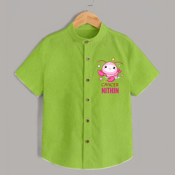 Cancer Baby Shirt | Custom Shirt for Your Little Cancer Baby - LIME GREEN - 0 - 6 Months Old (Chest 23")