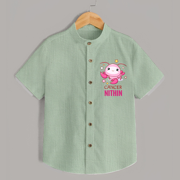 Cancer Baby Shirt | Custom Shirt for Your Little Cancer Baby - MINT GREEN - 0 - 6 Months Old (Chest 23")