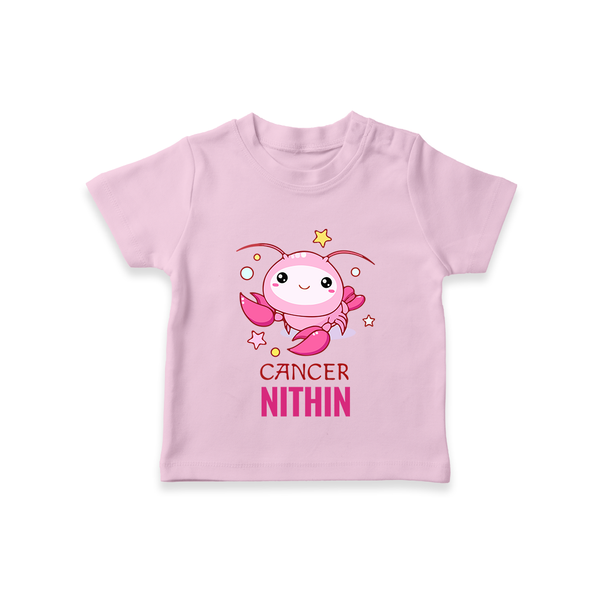 Cancer Baby T-Shirt | Custom T-Shirt for Your Little Cancer Baby - BABY PINK - 0-5 Months Old (Chest 17")