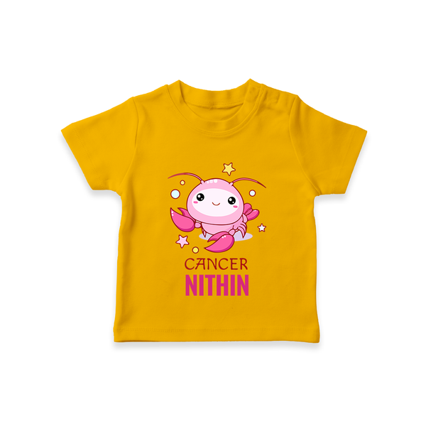 Cancer Baby T-Shirt | Custom T-Shirt for Your Little Cancer Baby - CHROME YELLOW - 0-5 Months Old (Chest 17")