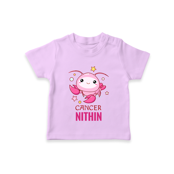 Cancer Baby T-Shirt | Custom T-Shirt for Your Little Cancer Baby - LILAC - 0-5 Months Old (Chest 17")