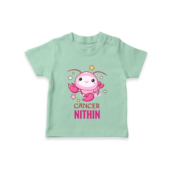 Cancer Baby T-Shirt | Custom T-Shirt for Your Little Cancer Baby - MINT GREEN - 0-5 Months Old (Chest 17")