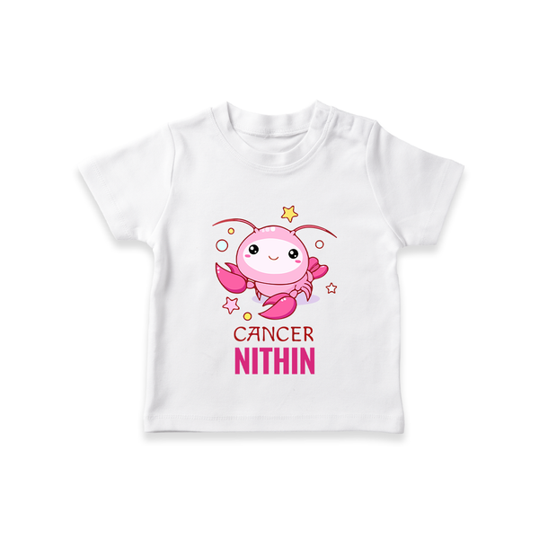 Cancer Baby T-Shirt | Custom T-Shirt for Your Little Cancer Baby - WHITE - 0-5 Months Old (Chest 17")