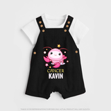 Cancer Baby Dungaree Set | Custom Dungaree Set for Your Little Cancer Baby - BLACK - 0 - 5 Months Old (Chest 18")