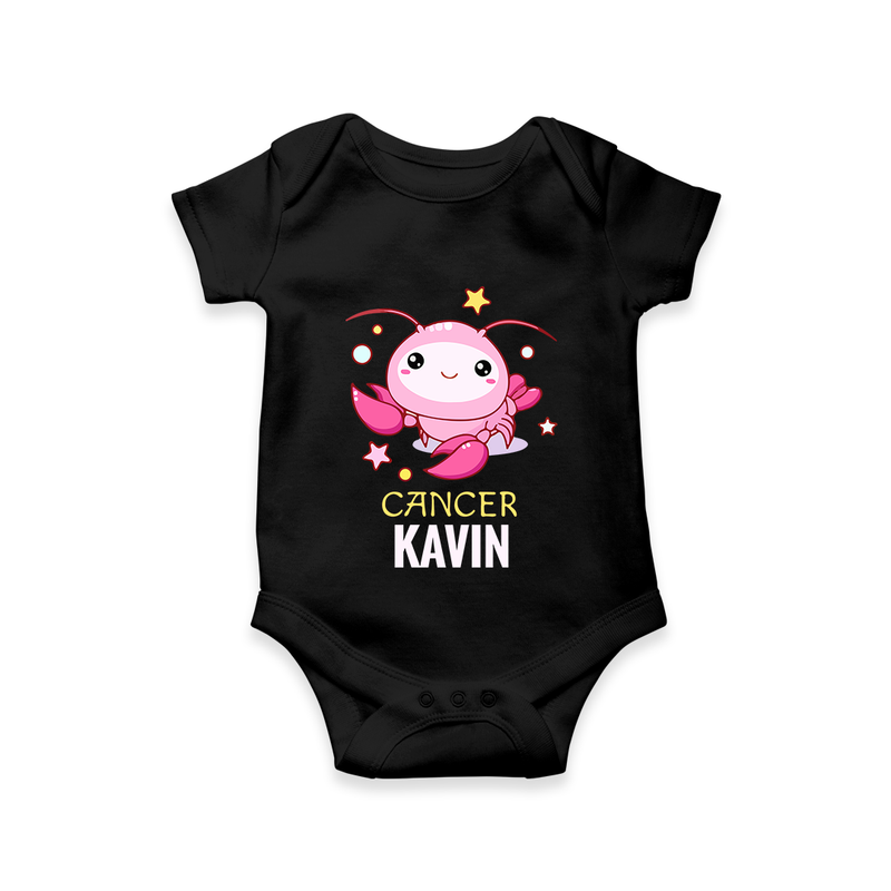 Cancer Baby Romper / Onesie | Custom Romper / Onesie for Your Little Cancer Baby - BLACK - New Born (Chest 14")