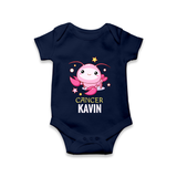 Cancer Baby Romper / Onesie | Custom Romper / Onesie for Your Little Cancer Baby - NAVY BLUE - New Born (Chest 14")